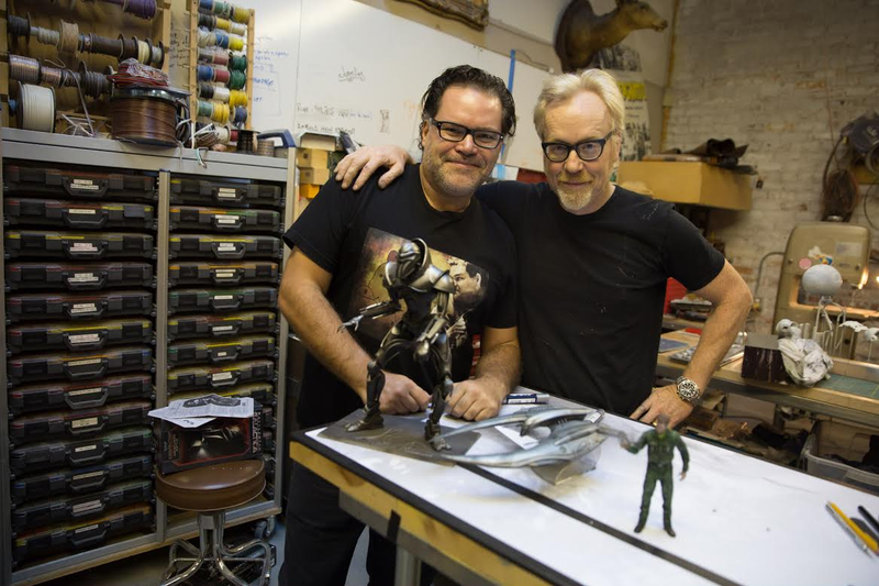 Illustration for article titled Adam Savage’s One Day Builds assembles a Cylon with BSG’s Aaron Douglas